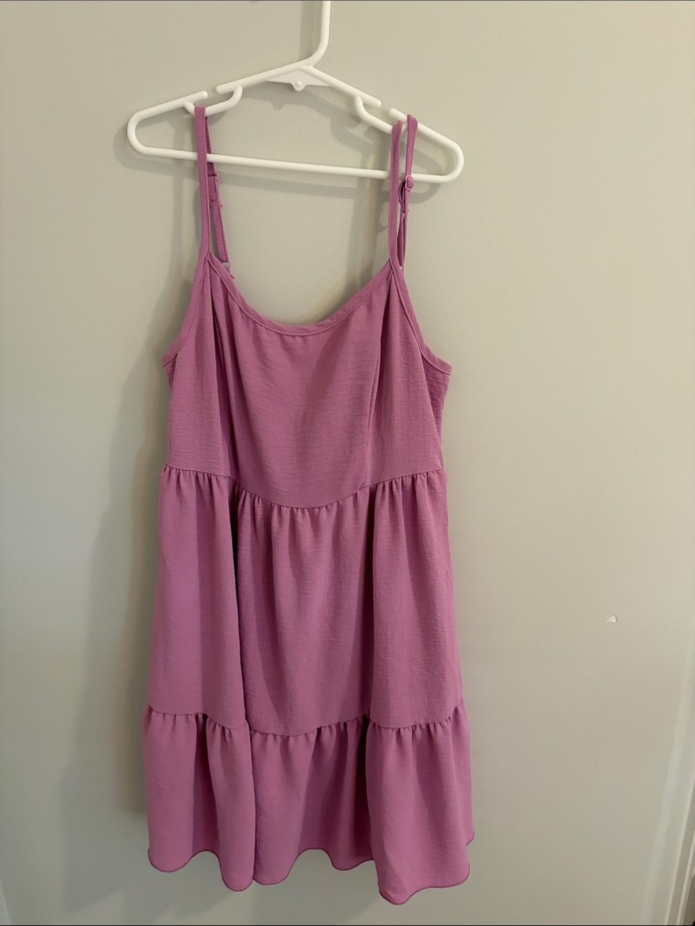 Altar'd State Lavender-Pink Tiered Slip Dress